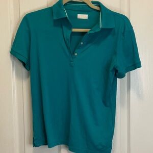 Lady Hagen 4 button placket ladies golf top teal size Medium